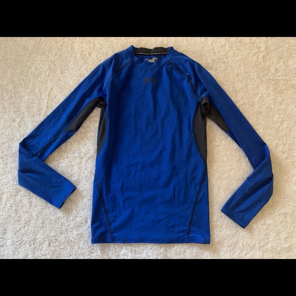 Boys size Medium Under Armour compression top blue